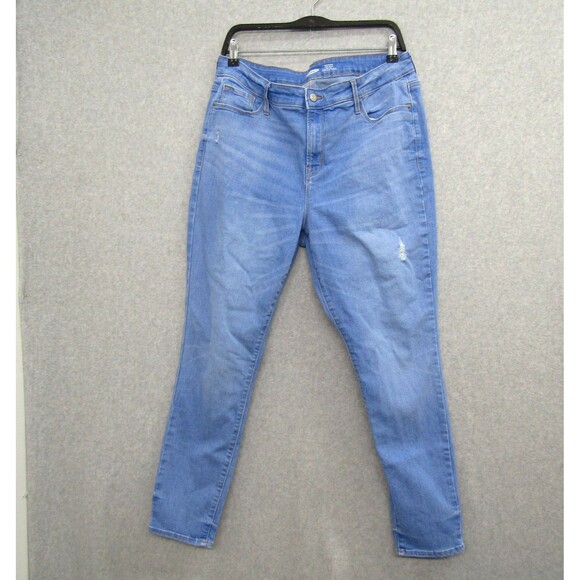 Old Navy Womens 14 Blue Jeans High Rise Rockstar Skinny Casual Preppy - Picture 2 of 13